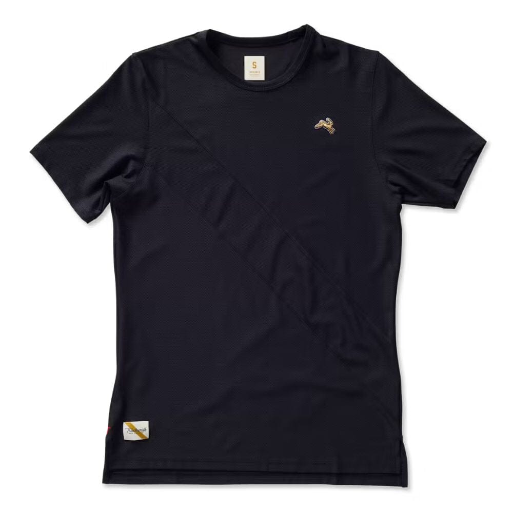  Tracksmith Men's Van Cortlandt Tee - BlackToe Running#colour_black