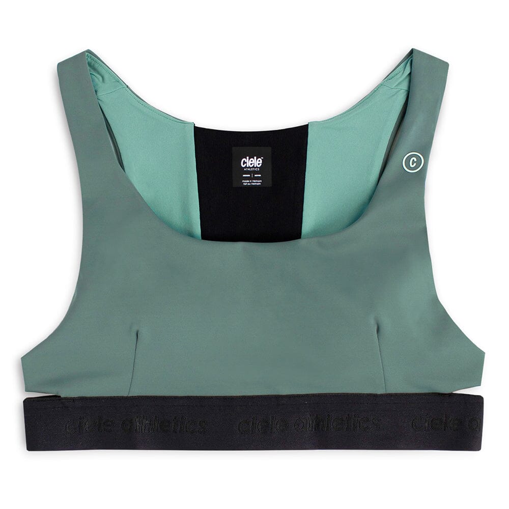 Ciele Women's QCK High Support Bra - BlackToe Running#colour_silver-pine