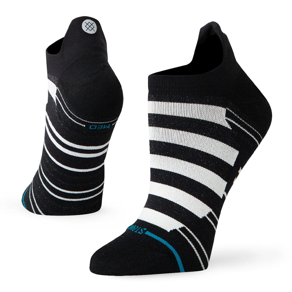 Stance Women's Run Lane Ultralight Tab Socks - BlackToe Running#colour_black