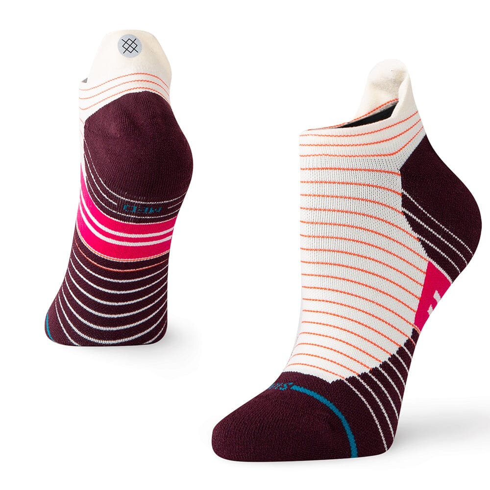 Stance Women's Run Micro Light Tab Socks - BlackToe Running#colour_magenta