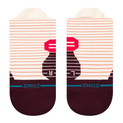 Stance Women's Run Micro Light Tab Socks - BlackToe Running#colour_magenta