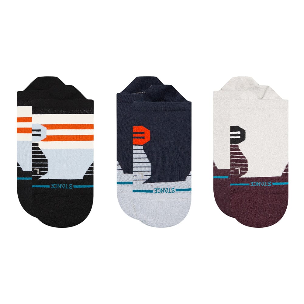 Stance Women's Run So Sporty Light Tab 3-Pack - BlackToe Running#colour_blue