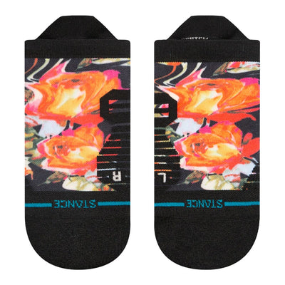 Stance Women's Run Torque Light Tab Socks - BlackToe Running#colour_black