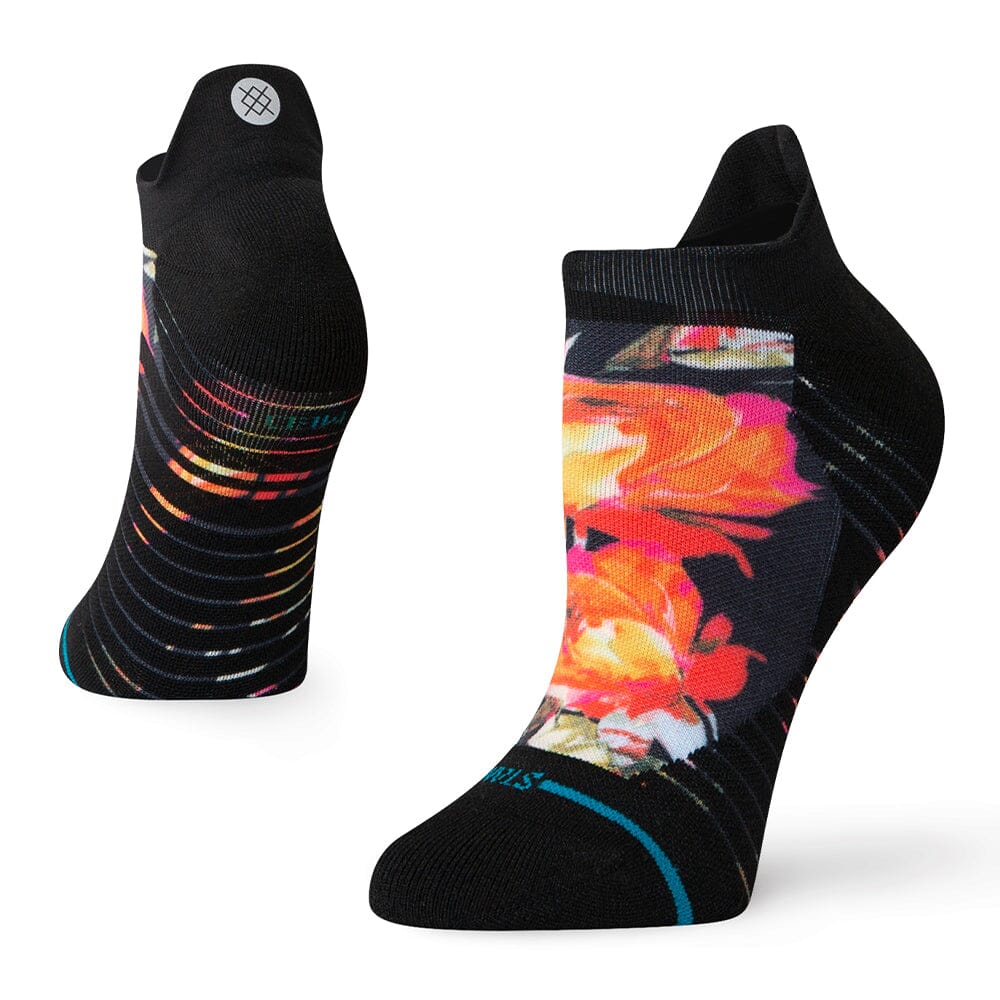 Stance Women's Run Torque Light Tab Socks - BlackToe Running#colour_black