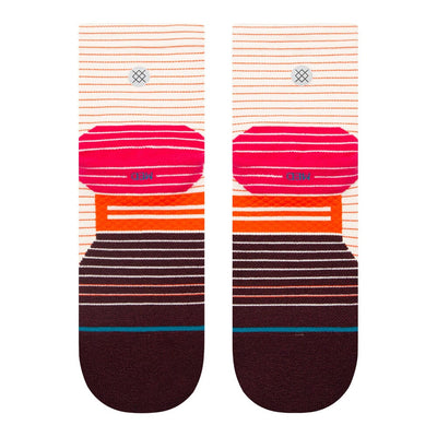 Stance Women's Run Micro Light Quarter Socks - BlackToe Running#colour_magenta