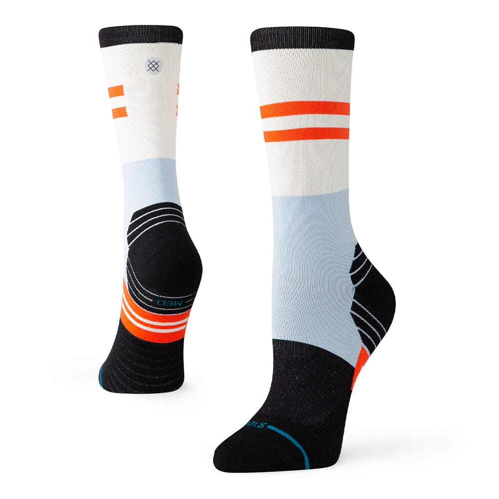 Stance Women's Run So Sporty Light Crew Socks - BlackToe Running#colour_blue