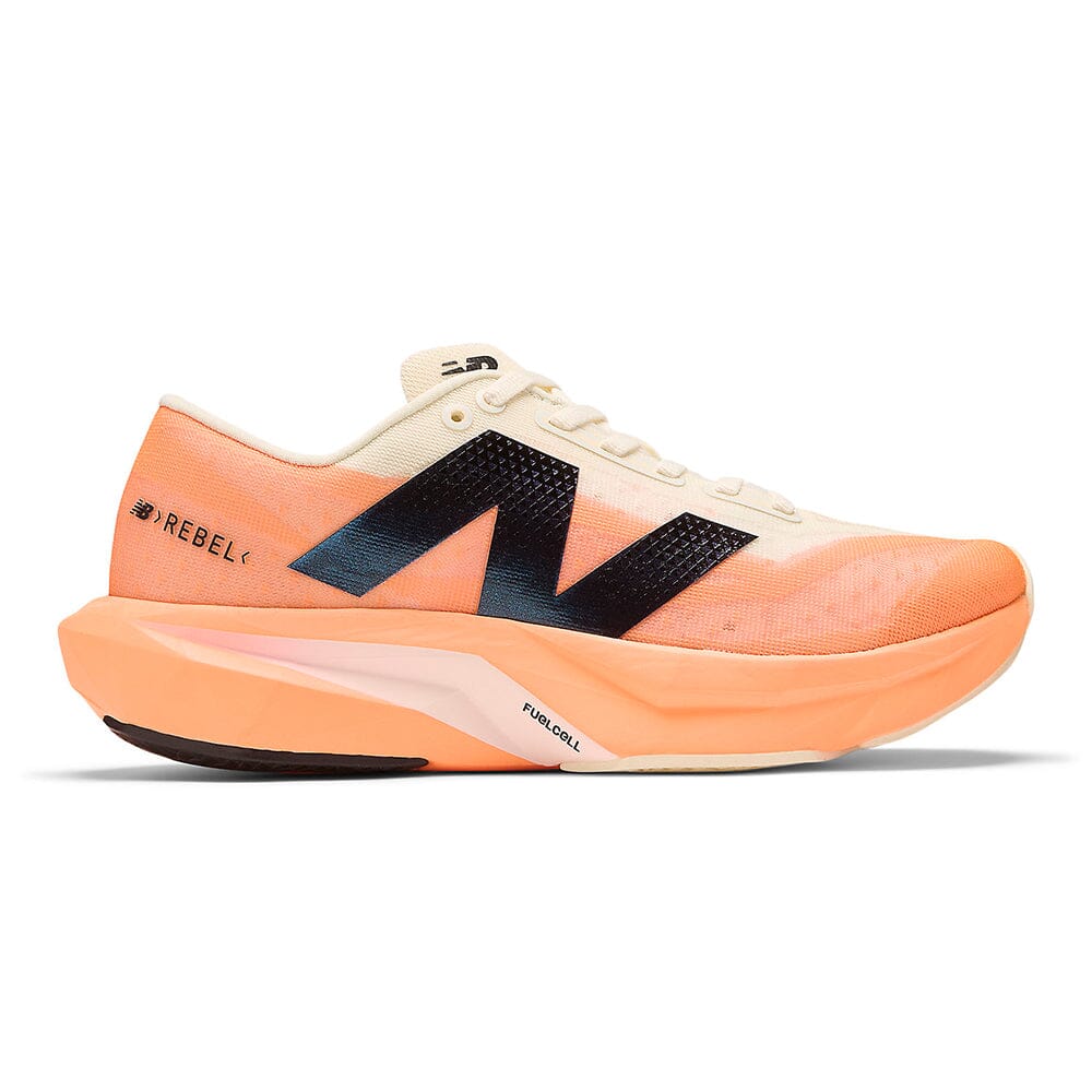 New Balance Women's FuelCell Rebel v4 - BlackToe Running#colour_hot-mango-angora-black