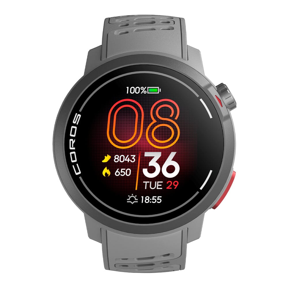 Coros PACE Pro Premium GPS Watch - BlackToe Running#colour_grey-with-silicone-band