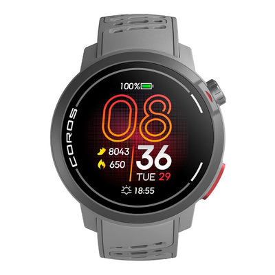 Coros PACE Pro Premium GPS Watch - BlackToe Running#colour_grey-with-silicone-band