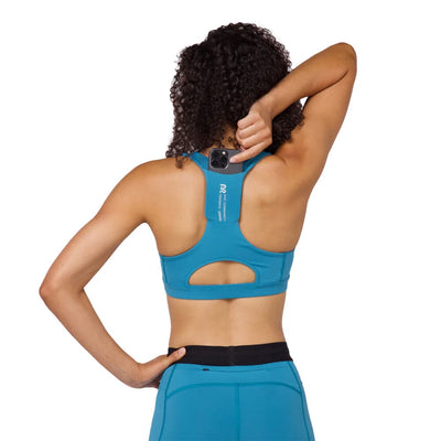 Bandit Running Women's STAMINA™ Scoop Neck Run Bra - BlackToe Running#colour_tide-pool