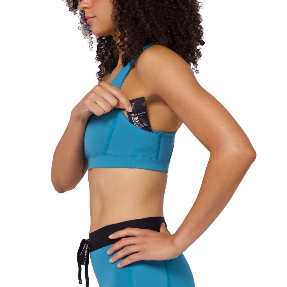 Bandit Running Women's STAMINA™ Scoop Neck Run Bra - BlackToe Running#colour_tide-pool