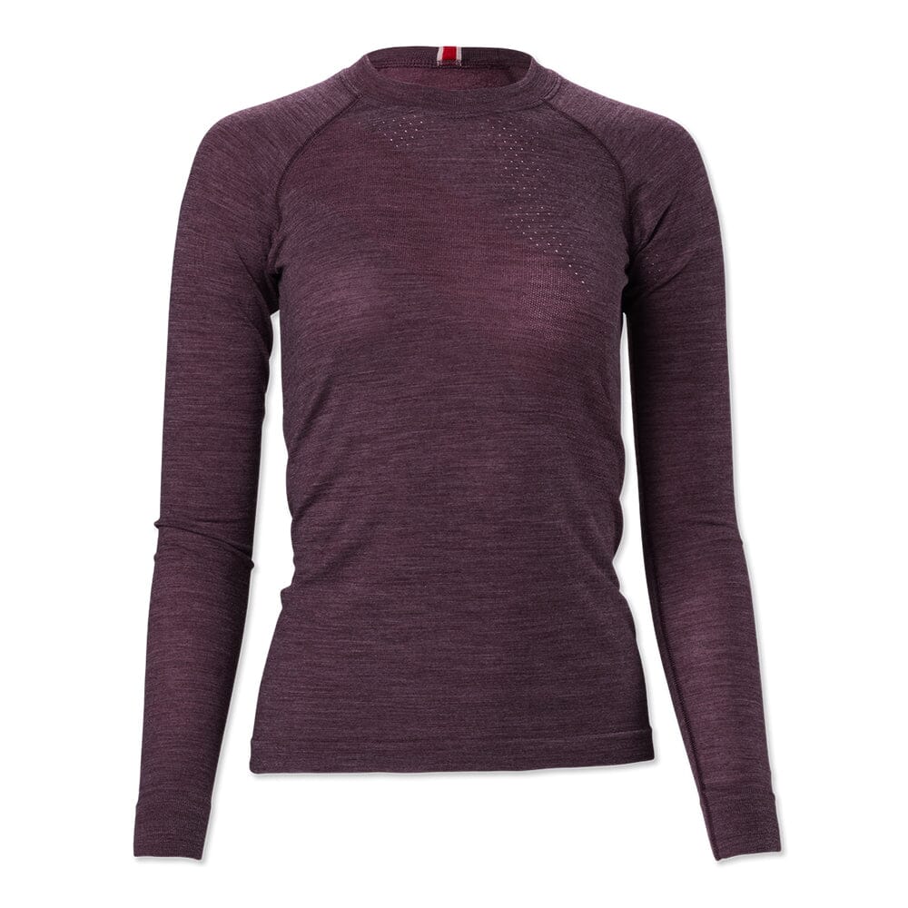 Tracksmith Women's Brighton Base Layer Women's Tops - BlackToe Running#colour_winetasting