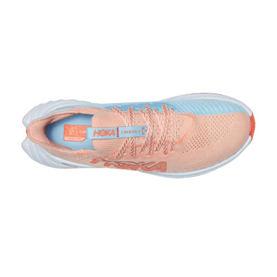 Hoka One One Women's Carbon X 3 - BlackToe Running#colour_peach-parfait-summer-song