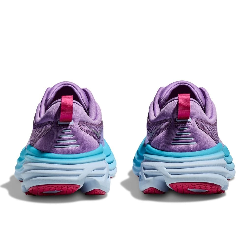 Hoka Women's Bondi 8 Women's Shoes - BlackToe Running#colour_chalk-violet-pastel-lilac