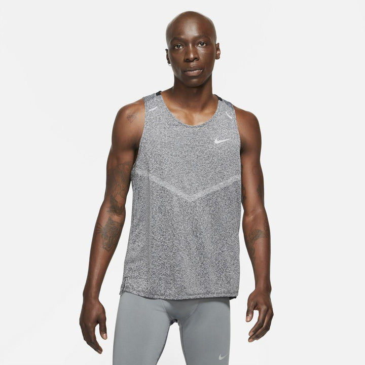 Nike White Dri FIT Rise 365 Tank Top