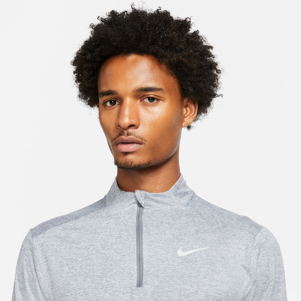 Nike Men's Element Half-Zip Running Top Men's Top - BlackToe Running#colour_smoke-grey-reflective-silver