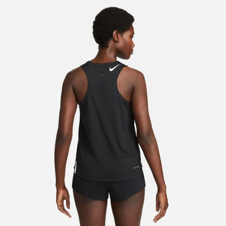 Nike Women s Dri FIT ADV AeroSwift Racing Singlet Black White Small