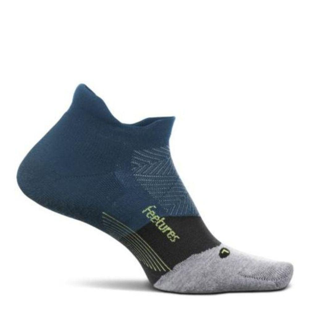 Feetures Elite Light Cushion No-Show Tab Socks - BlackToe Running#colour_deep-ocean