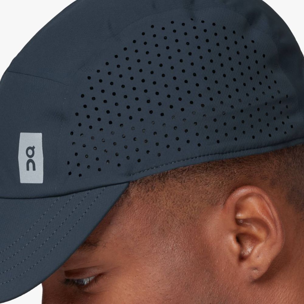 On Running Lightweight Cap Headwear - BlackToe Running#colour_navy-blue