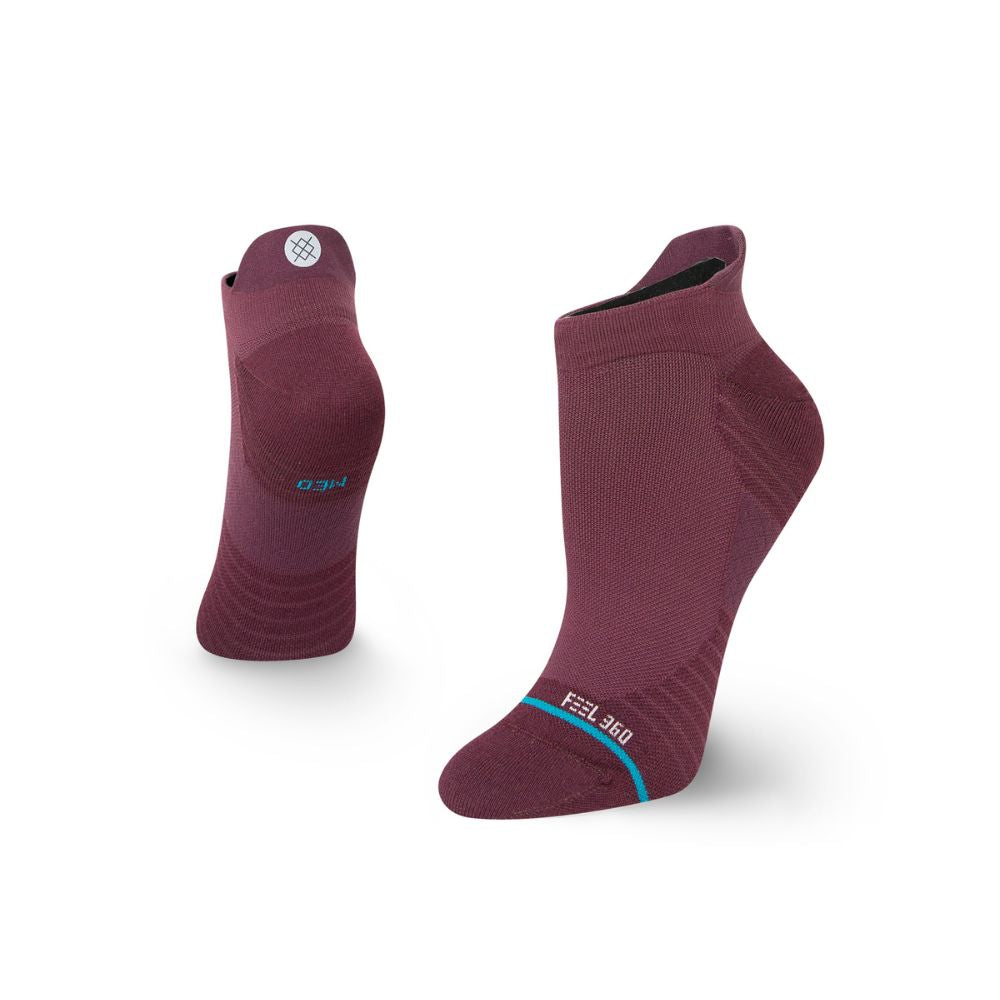 Stance Women's Run Berry Ultralight Cushion Tab Socks - BlackToe Running#colour_maroon