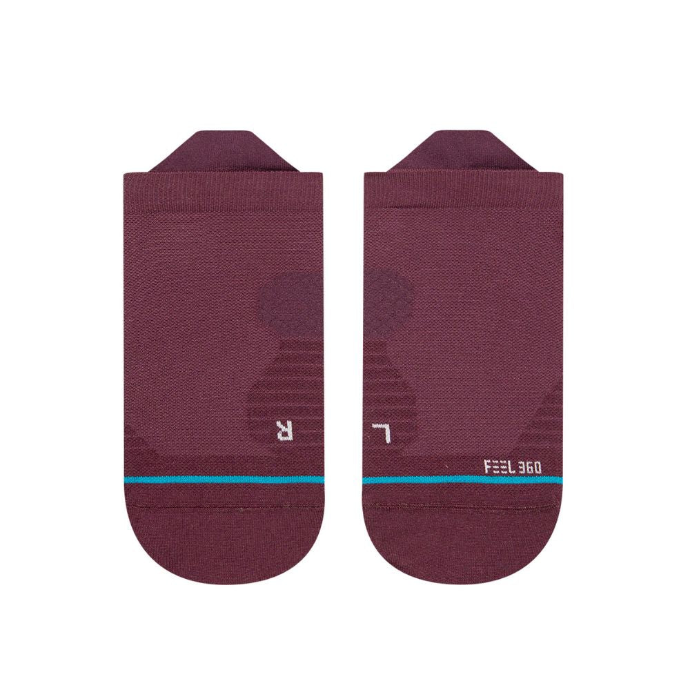 Stance Women's Run Berry Ultralight Cushion Tab Socks - BlackToe Running#colour_maroon