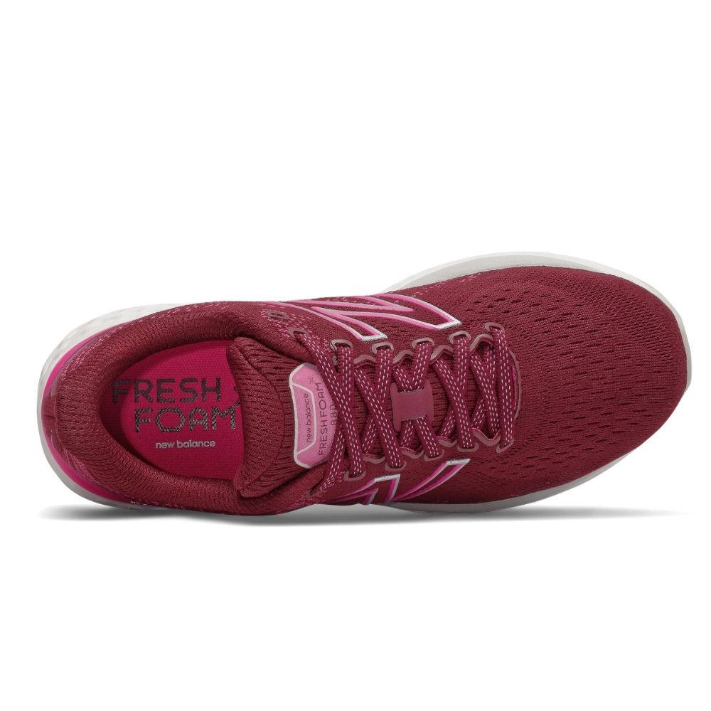 New Balance Women's Fresh Foam 880v11 Women's Shoes - BlackToe Running#colour_garnet-with-pink-glo