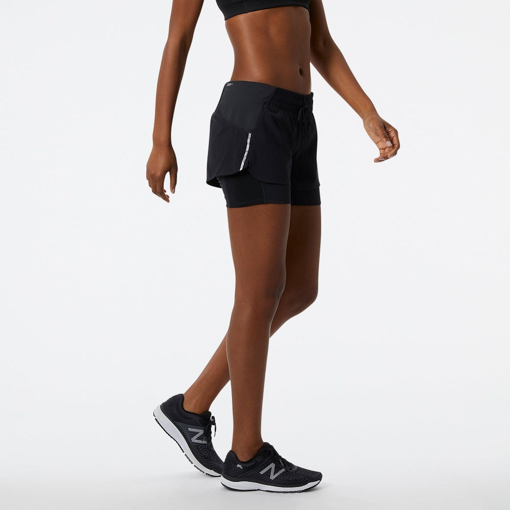 New Balance Impact Run 2 In 1 Short Women s XL Black