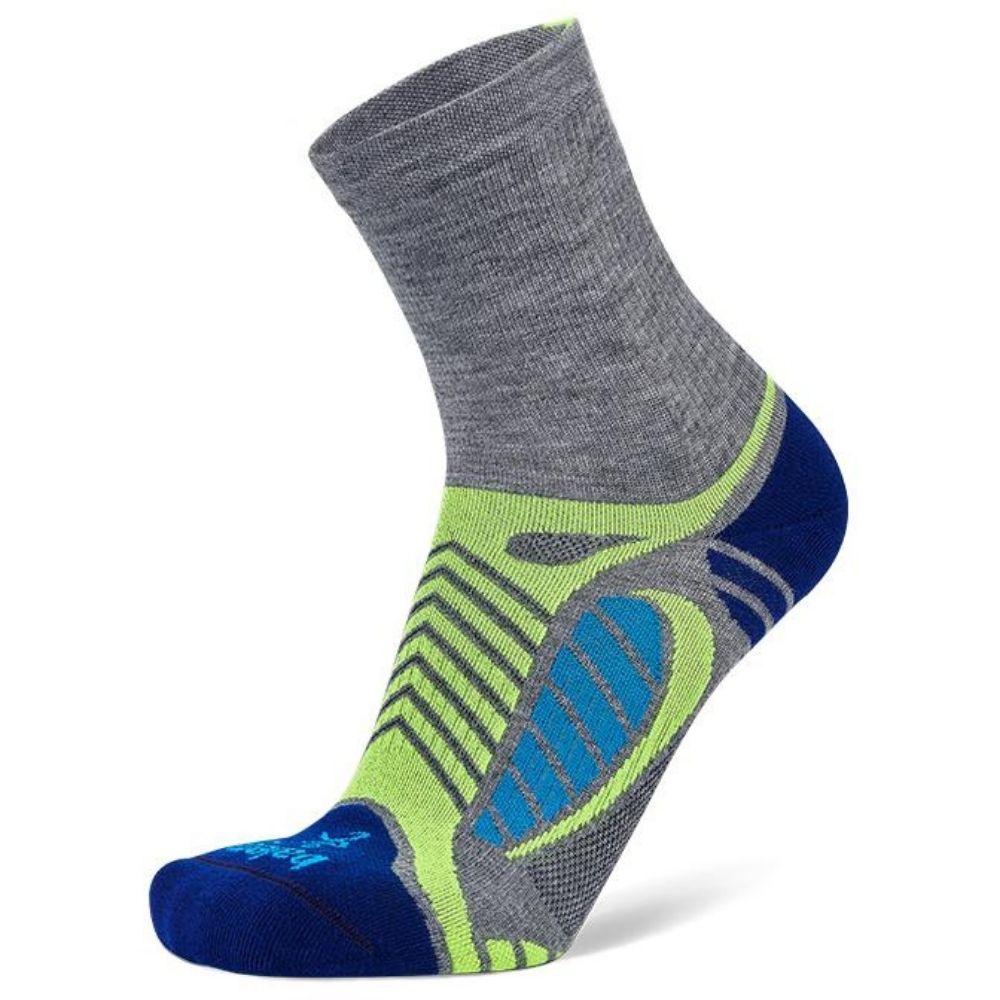 Balega Ultralight Crew Sock - BlackToe Running#colour_grey-heather-royal-blue