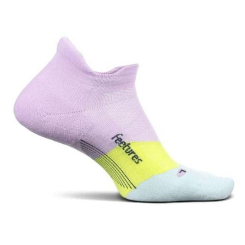 Feetures Elite Light Cushion No-Show Tab Socks - BlackToe Running#colour_purple-orchid