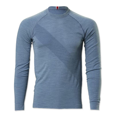 Tracksmith Men's Brighton Base Layer Men's Tops - BlackToe Running#colour_slate-blue