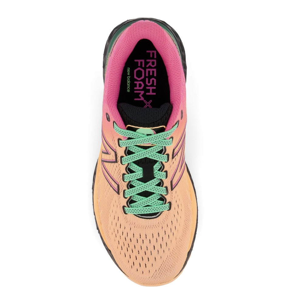 New Balance Women's Fresh Foam 880v11 Women's Shoes - BlackToe Running#colour_light-mango-sporty-pink-agave